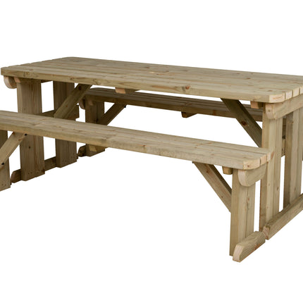 Aspen Rounded Picnic Table and Benches Set
