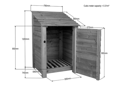 Wooden Garden Tool Storage W-79cm, H-126cm or 180cm, D-88cm