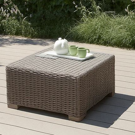 Keter California Taupe Rattan Coffee Table 68 x 68cm