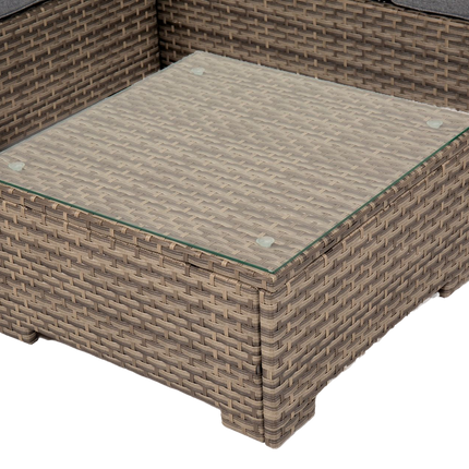 Chesterton Grey 5 Seater Polyrattan Corner Garden Sofa Set