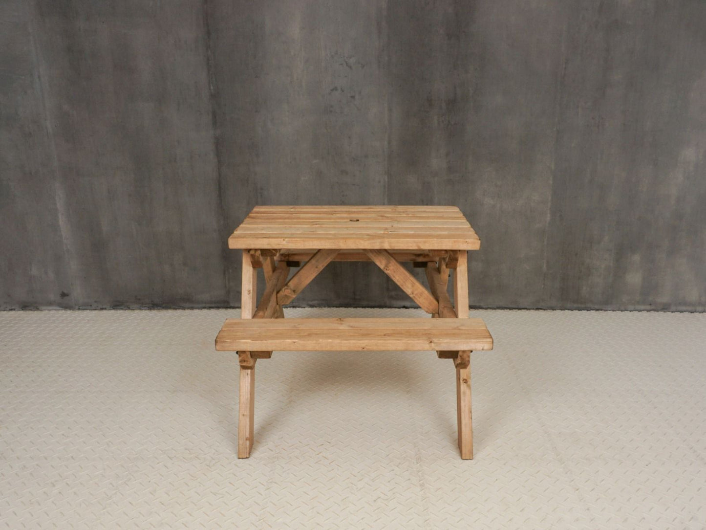 Classic Pub Style Picnic Bench and Table - Rustic Finish