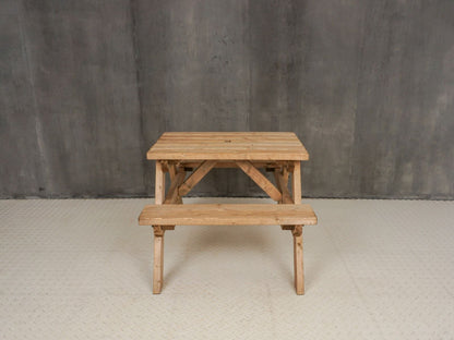 Classic Pub Style Picnic Bench and Table - Rustic Finish