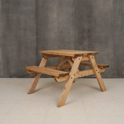 Classic Pub Style Picnic Bench and Table - Rustic Finish