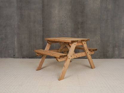 Classic Pub Style Picnic Bench and Table - Rustic Finish