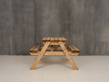 Classic Pub Style Picnic Bench and Table - Rustic Finish