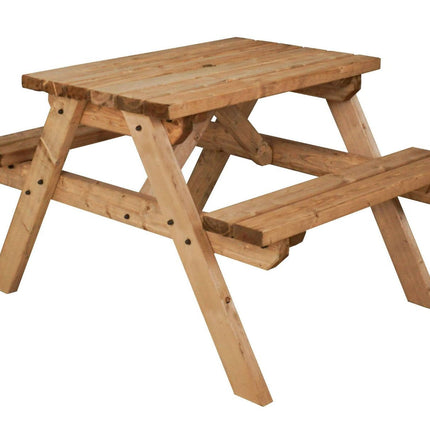 Classic Pub Style Picnic Bench and Table - Rustic Finish