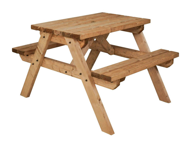 Classic Pub Style Picnic Bench and Table - Rustic Finish