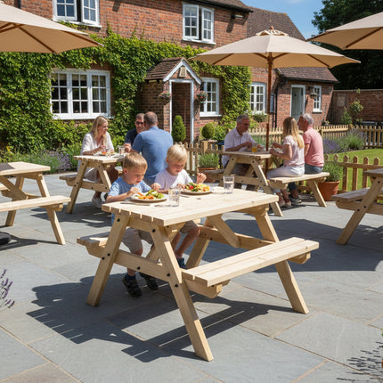 Classic Pub Style Picnic Bench and Table