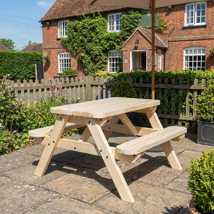 Classic Rounded Pub Style Picnic Bench and Table