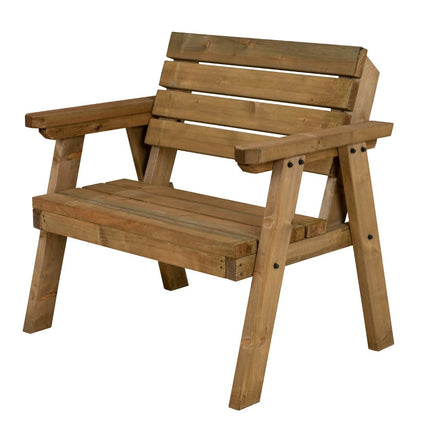 Consilium Garden Fence Bench With Backrest - Rustic Finish