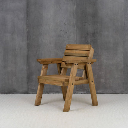Consilium Garden Fence Bench With Backrest - Rustic Finish