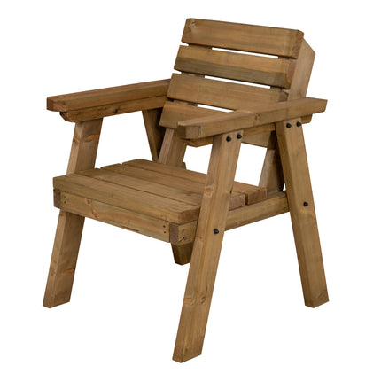 Consilium Garden Fence Bench With Backrest - Rustic Finish