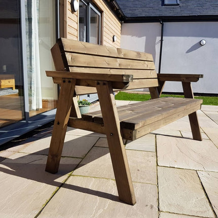 Consilium Garden Fence Bench With Backrest - Rustic Finish