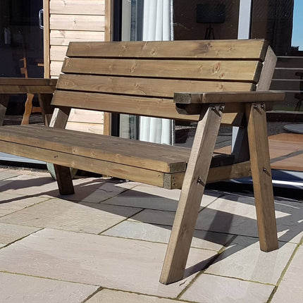 Consilium Garden Fence Bench With Backrest - Rustic Finish