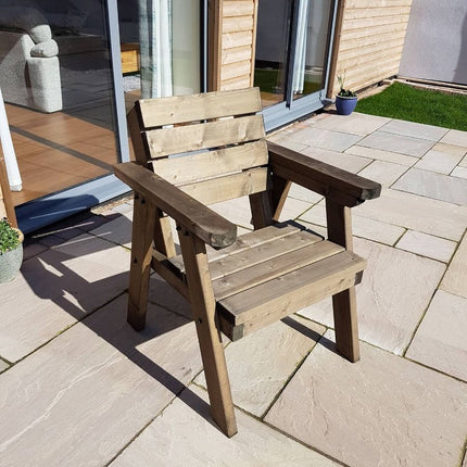Consilium Garden Fence Bench With Backrest - Rustic Finish