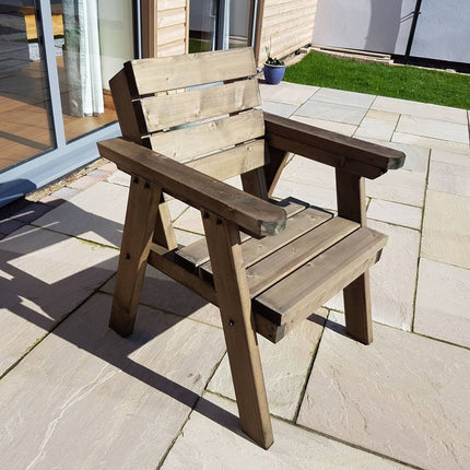 Consilium Garden Fence Bench With Backrest - Rustic Finish