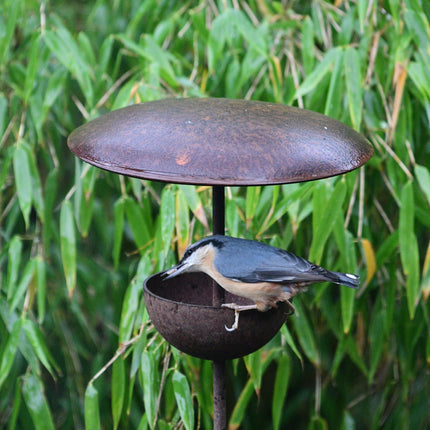 Rusty Metal Bird Feeding Stake