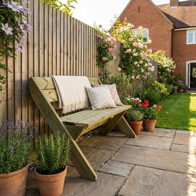 DeckFusion Wooden Garden Bench