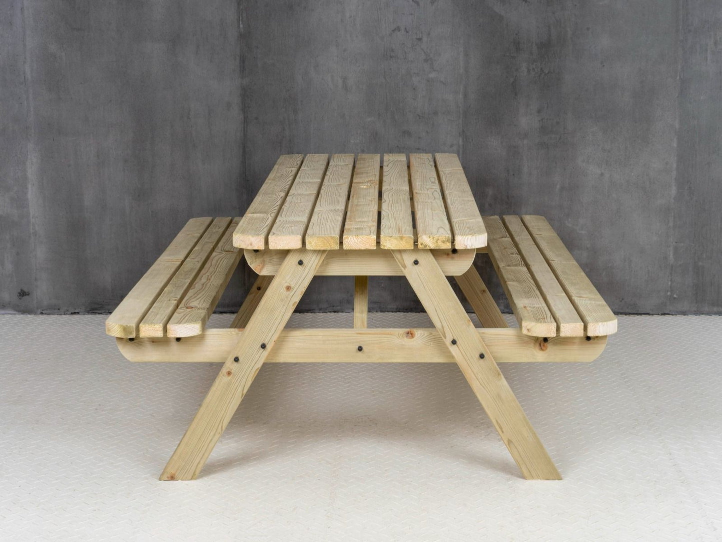Fortem Rounded Pub Style Picnic Table Benches Set