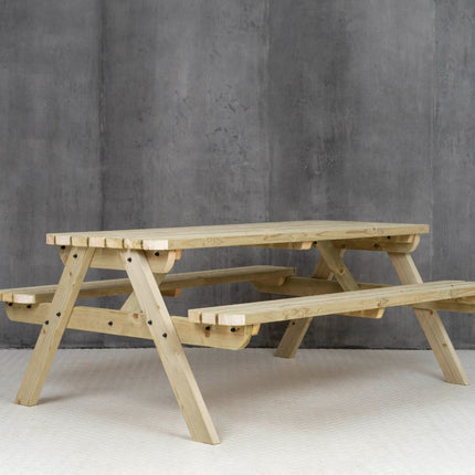 Fortem Rounded Pub Style Picnic Table Benches Set