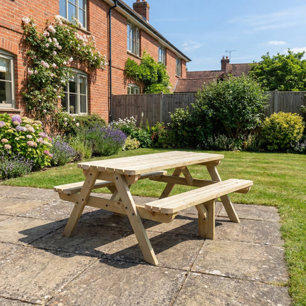 Fortem Rounded Pub Style Picnic Table Benches Set