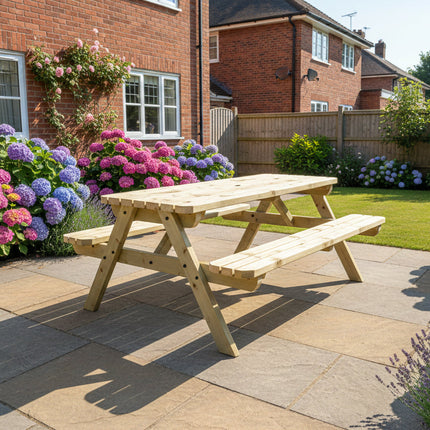 Fortem Rounded Pub Style Picnic Table Benches Set