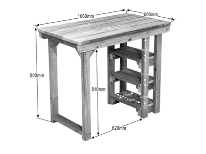 Garden potting table, multi purpose workbench (106cm)