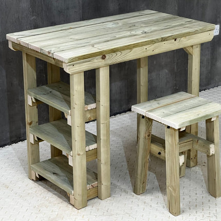Garden potting table, multi purpose workbench (106cm + chair)
