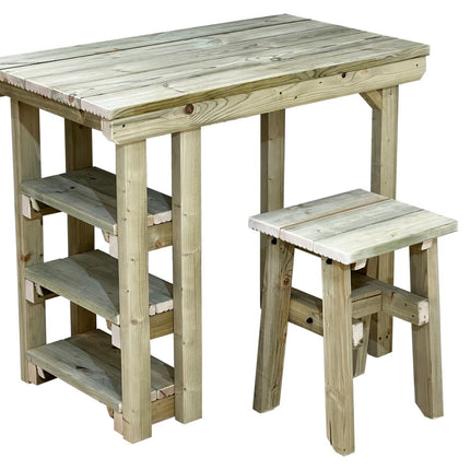 Garden potting table, multi purpose workbench (106cm + chair)