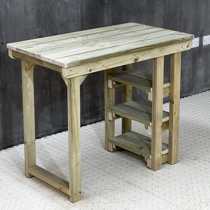 Garden potting table, multi purpose workbench (106cm + 2x chairs)