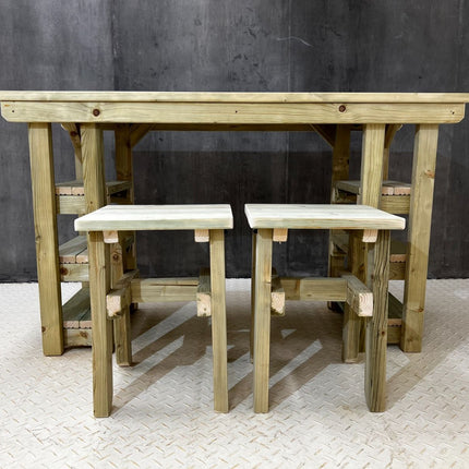 Garden potting table, multi purpose workbench (150cm + 2x chairs)