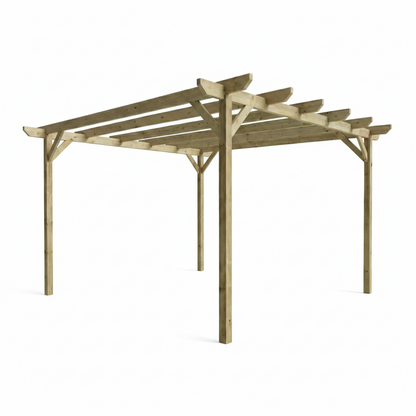 Chamfered Wooden Garden Pergola Kit