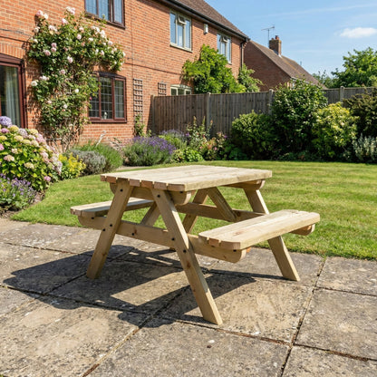 Fortem Rounded Pub Style Picnic Table Benches Set