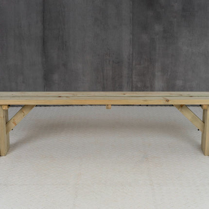 Hollies Wooden Garden Bench, Outdoor Fence Seat