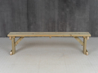 Hollies Wooden Garden Bench, Outdoor Fence Seat