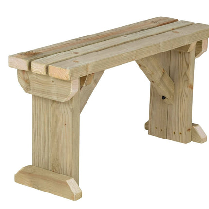 Hollies Wooden Garden Bench, Outdoor Fence Seat