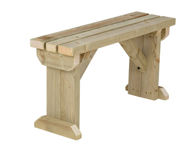 Hollies Wooden Garden Bench, Outdoor Fence Seat