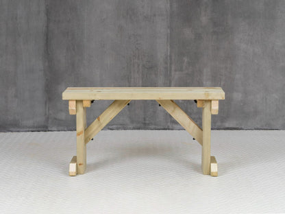 Hollies Wooden Garden Bench, Outdoor Fence Seat