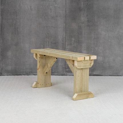 Hollies Wooden Garden Bench, Outdoor Fence Seat