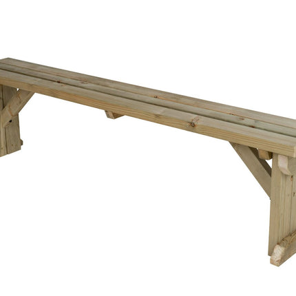 Hollies Wooden Garden Bench, Outdoor Fence Seat