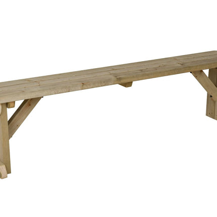 Hollies Wooden Garden Rounded Bench, Outdoor Fence Seat