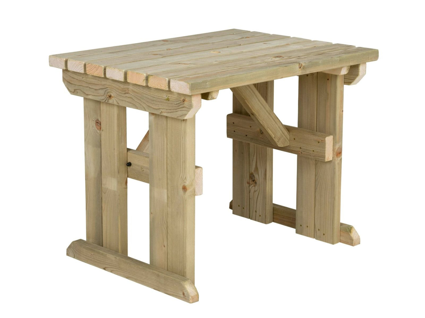 Hollies Wooden Garden Table, Outdoor Picnic Dining Desk