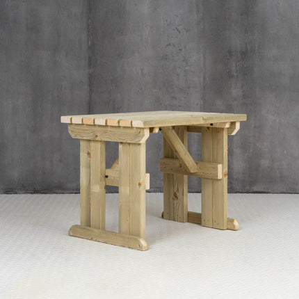 Hollies Wooden Garden Table, Outdoor Picnic Dining Desk