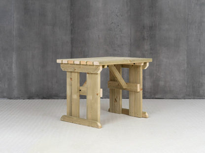 Hollies Wooden Garden Table, Outdoor Picnic Dining Desk