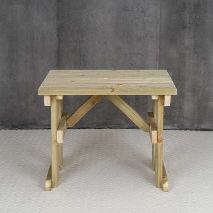 Hollies Wooden Garden Table, Outdoor Picnic Dining Desk