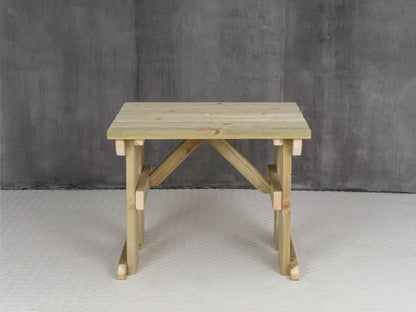 Hollies Wooden Garden Table, Outdoor Picnic Dining Desk