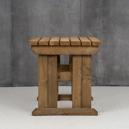 Hollies Wooden Garden Table, Outdoor Picnic Dining Desk - Rustic Finish