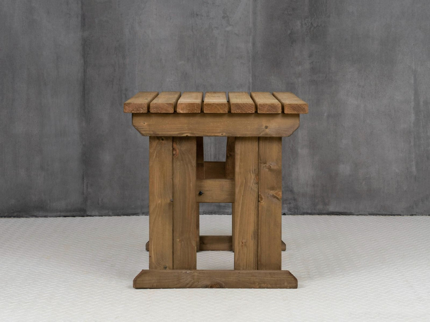 Hollies Wooden Garden Table, Outdoor Picnic Dining Desk - Rustic Finish