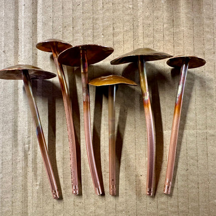 3 Copper Mushrooms