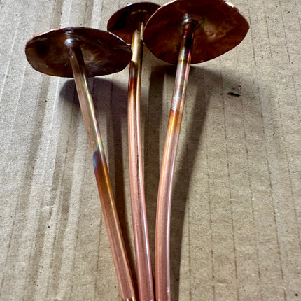 3 Copper Mushrooms